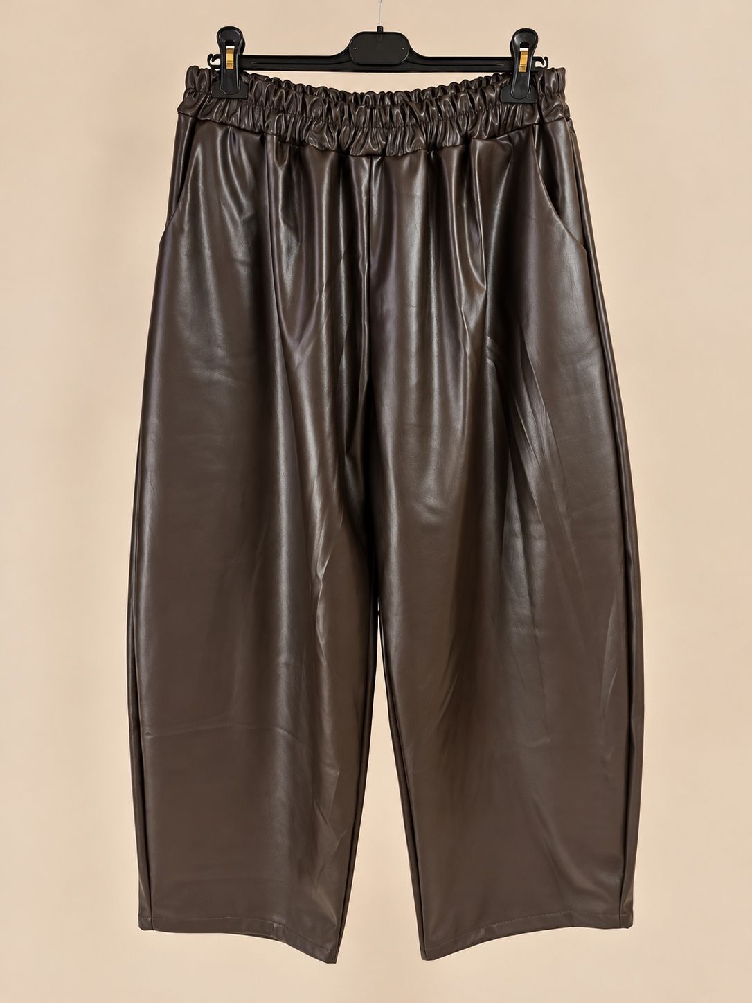 Pantalon barrel simili