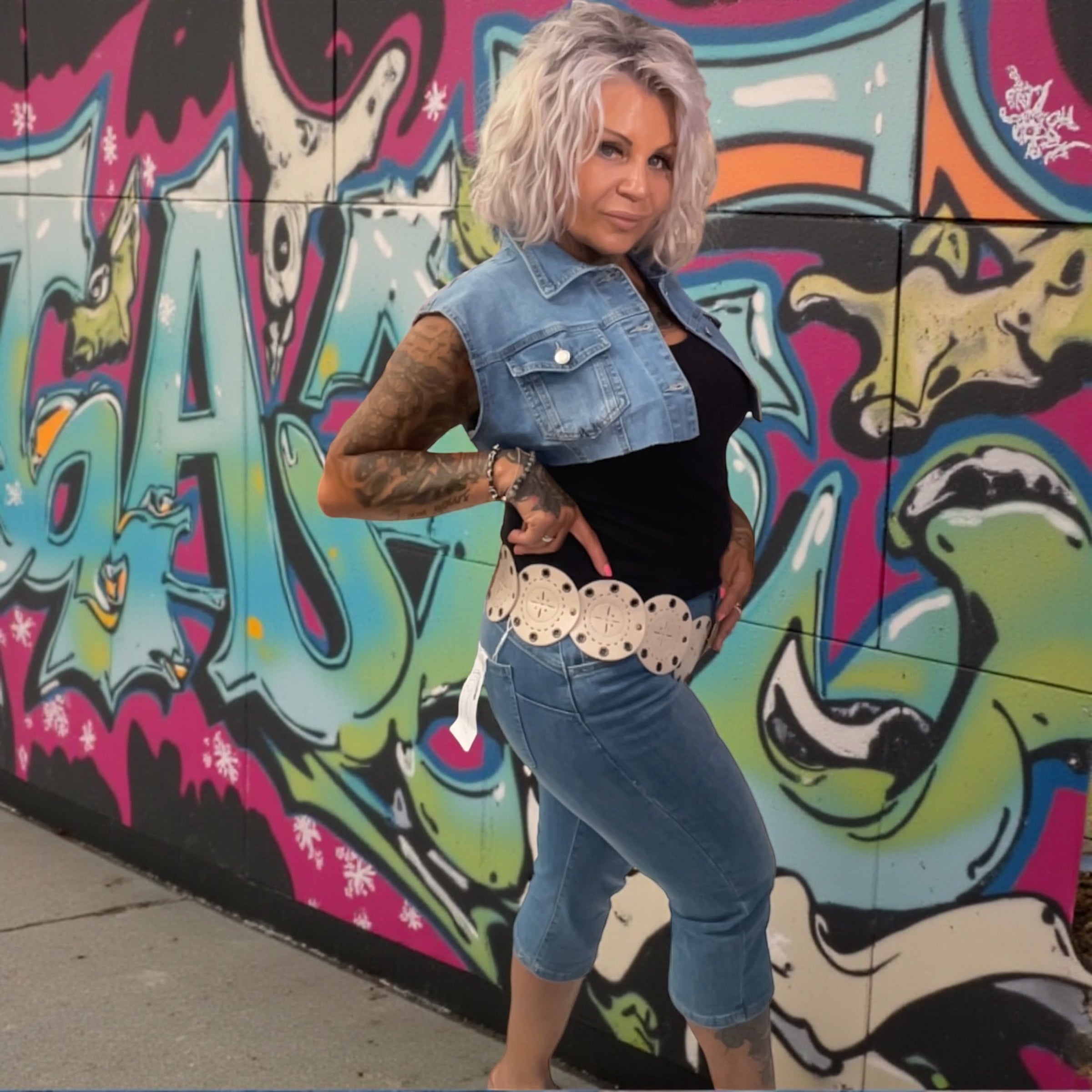 Veste jeans  courte crunchtips L'autre mode