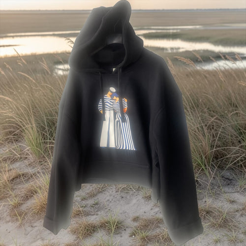 Sweat capuche bord brut femme - L'autre mode