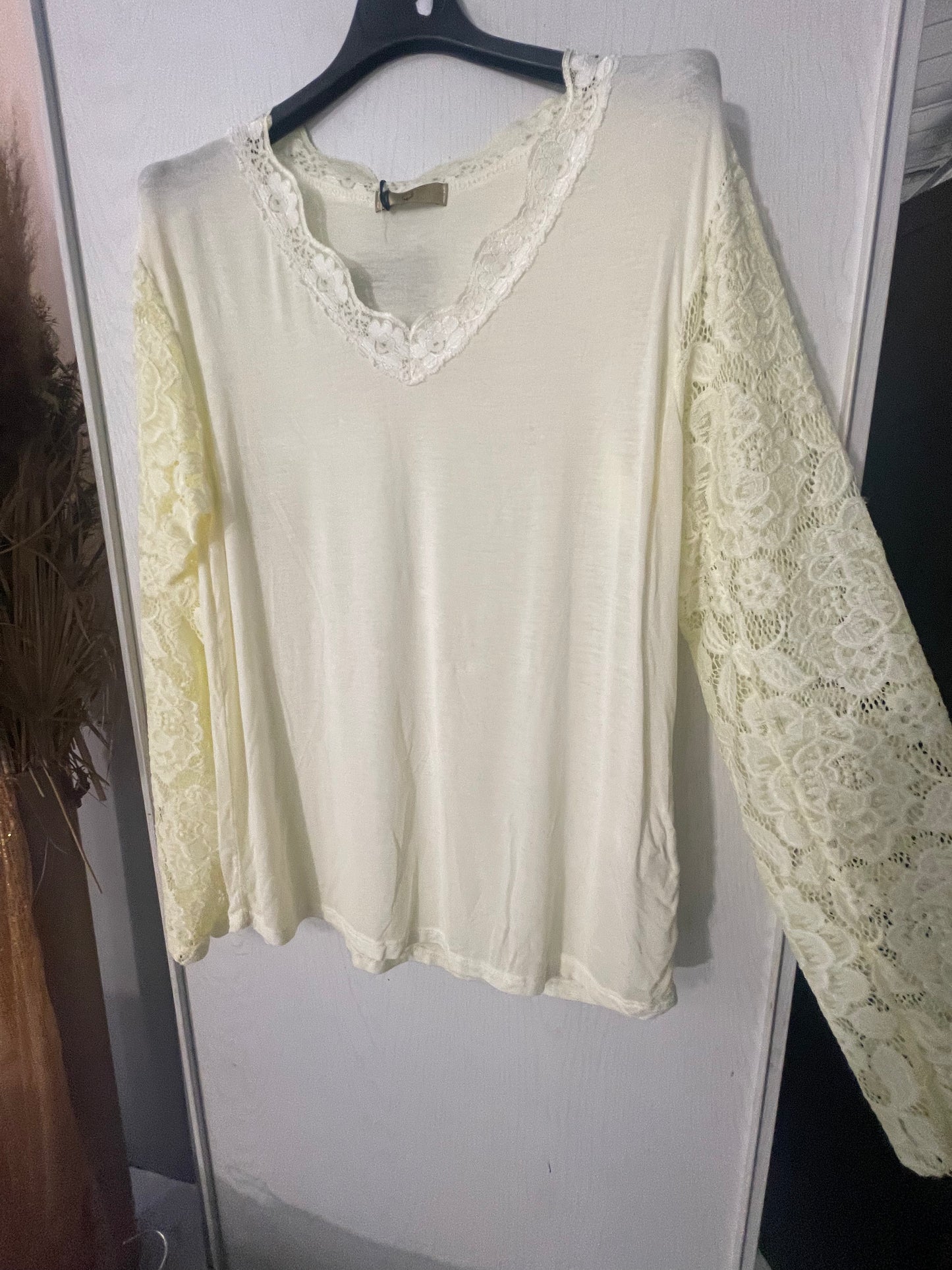 blouse fine manches dentelle