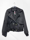 Veste Suedine courte boutons