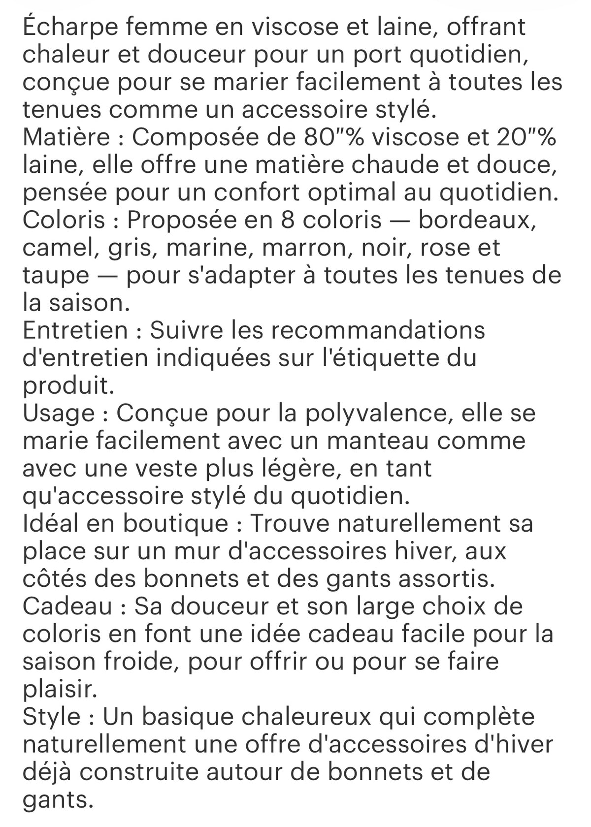 Écharpe ethnique