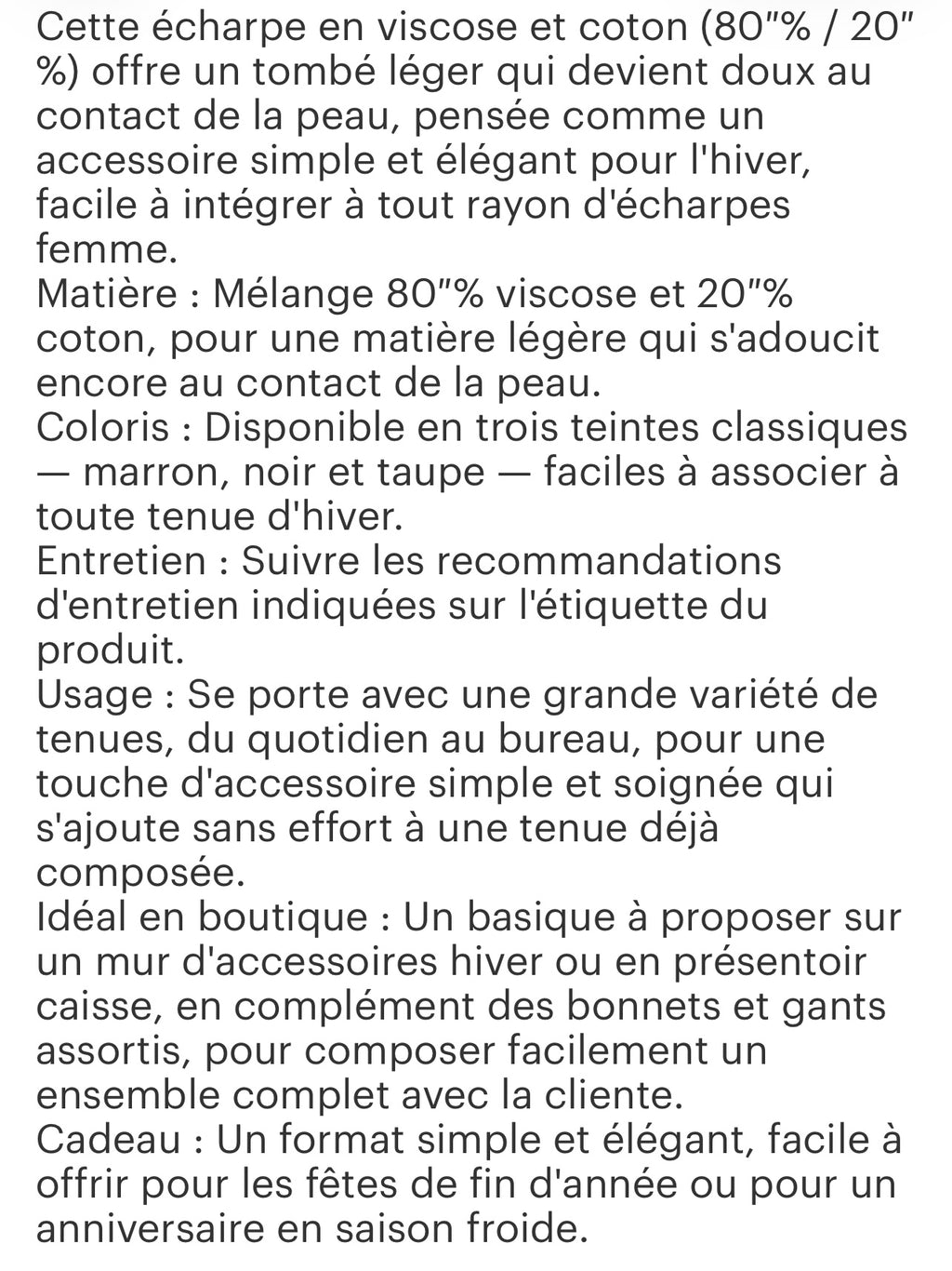 Écharpe Léo super stylé
