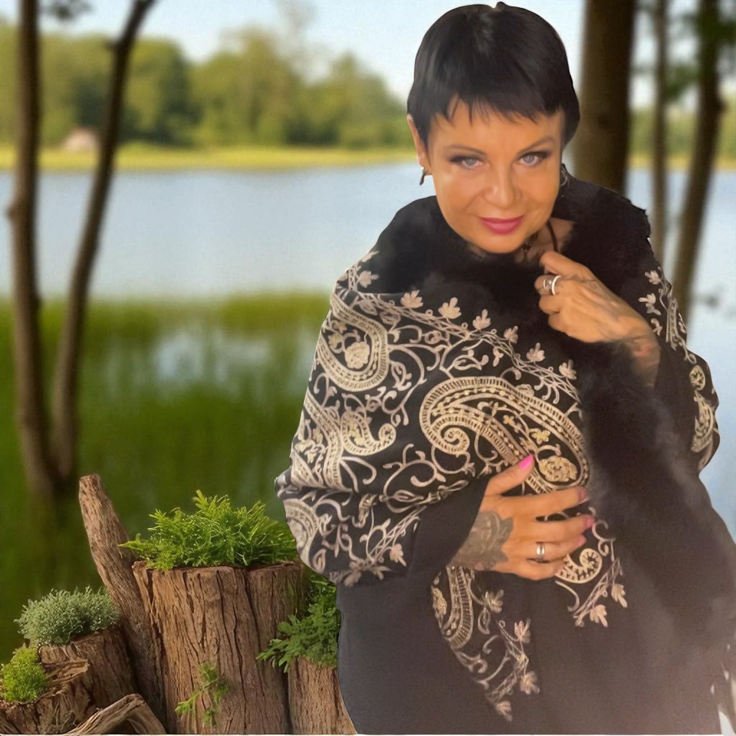 poncho barocco