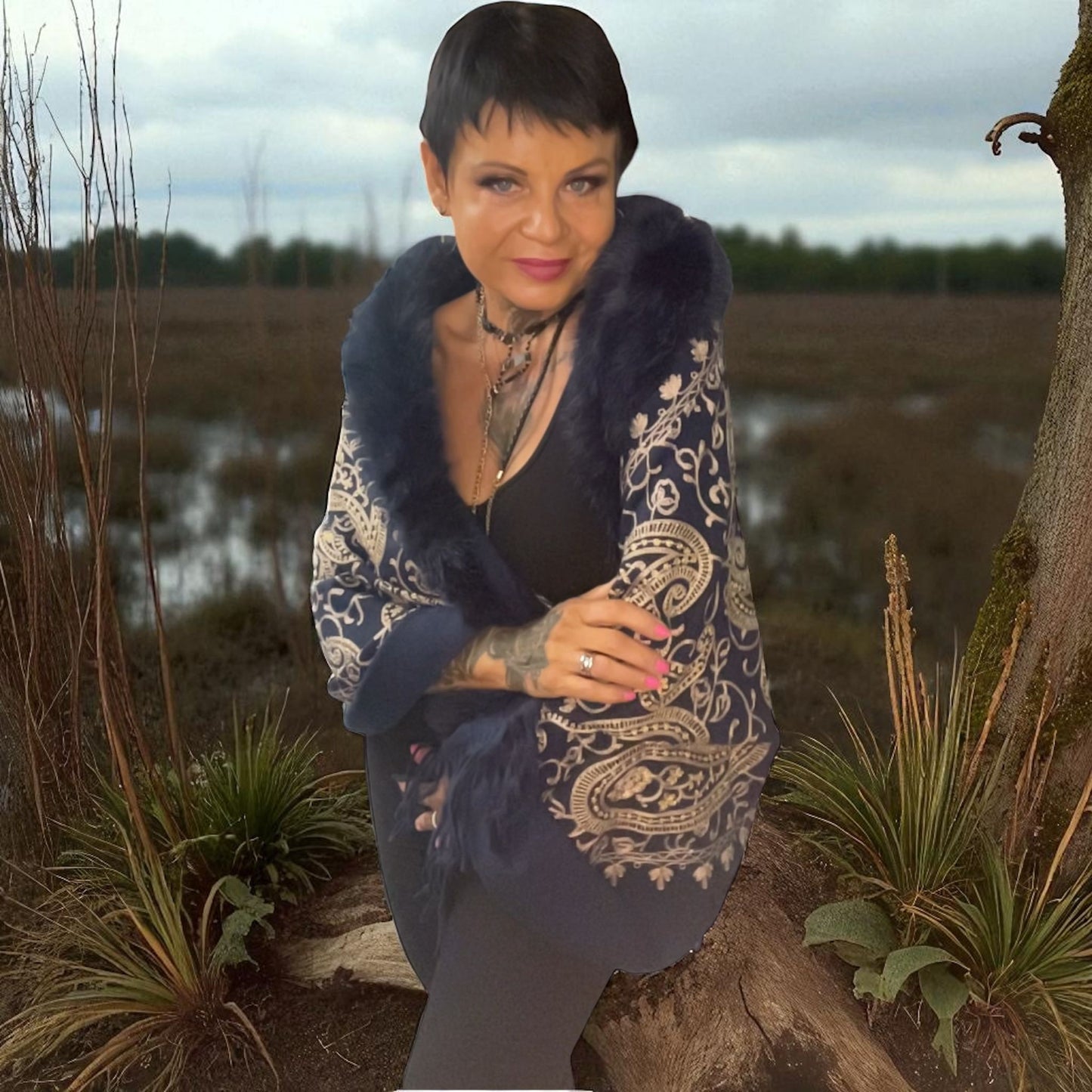poncho barocco