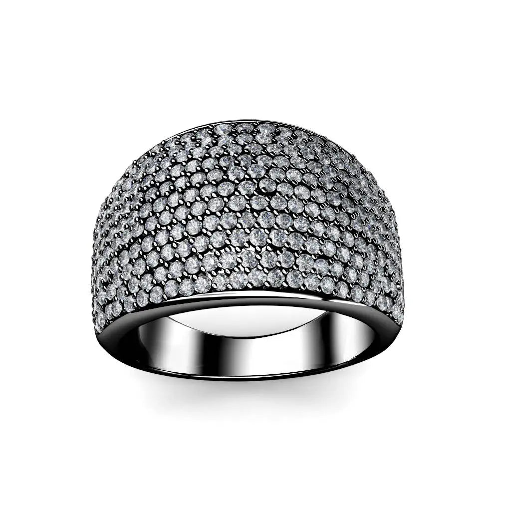 Bague Glamour Metal - Argenté Et Gris Anthracite - L'autre mode