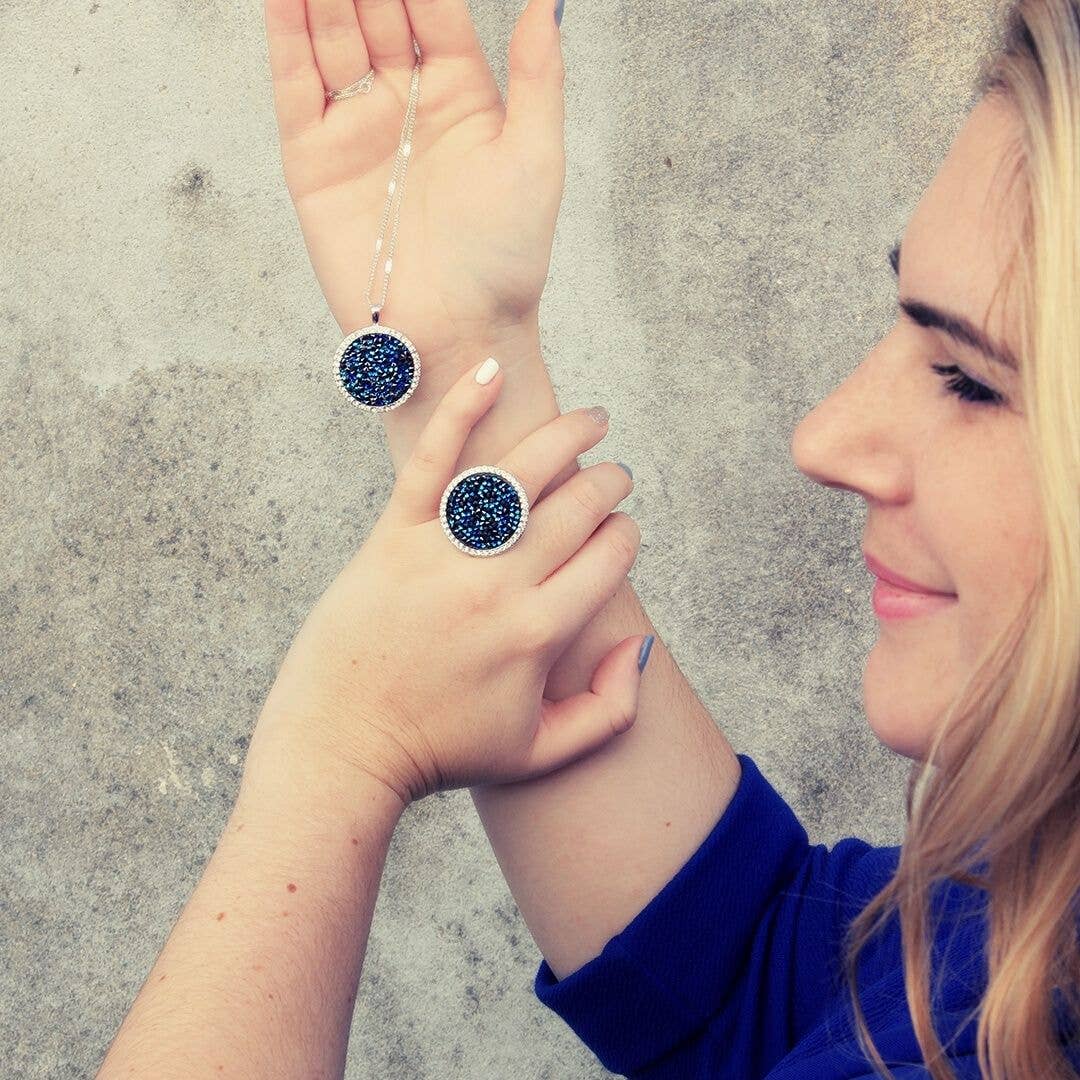 Bague Océan - Argenté Et Bleu - L'autre mode