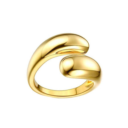 BAGUE OUVERTE RÉGLABLE GOUTTE - L'autre mode