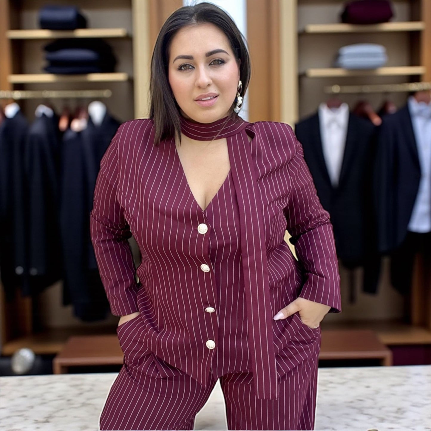 blazer cravate - L'autre mode