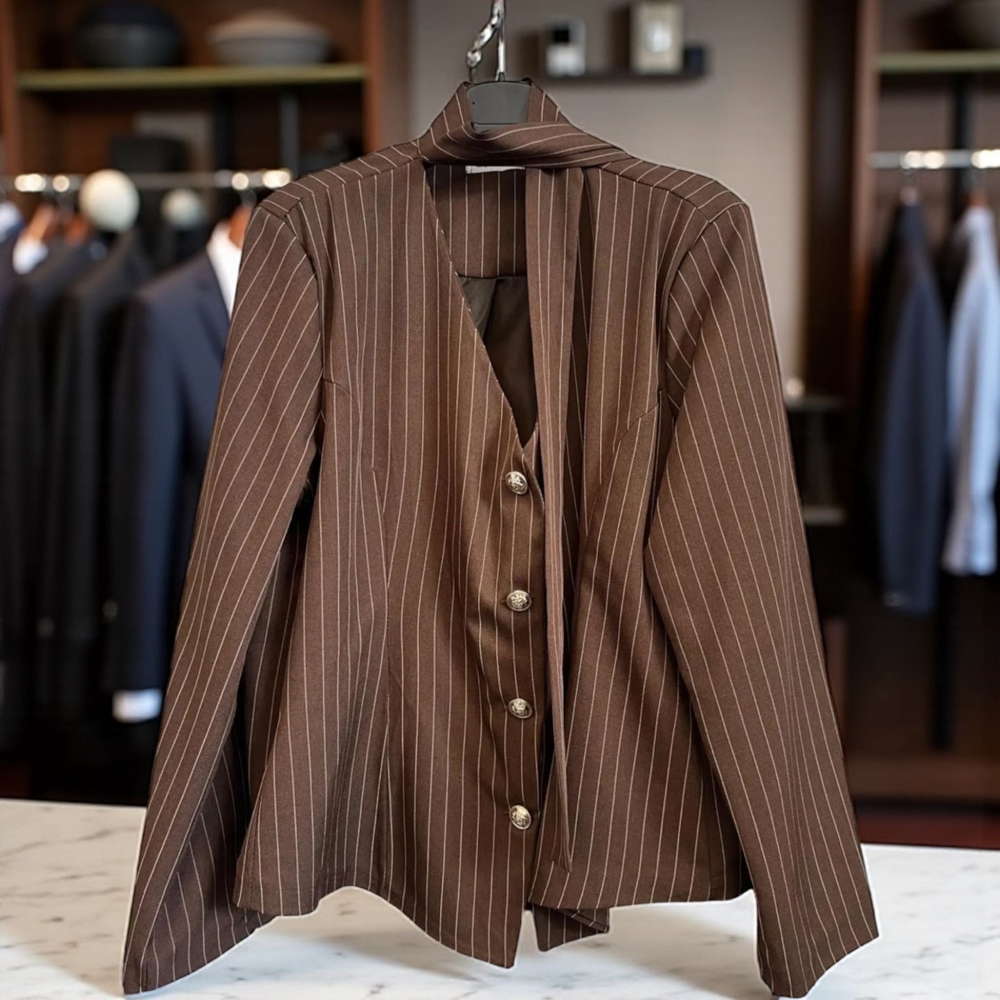 blazer cravate - L'autre mode