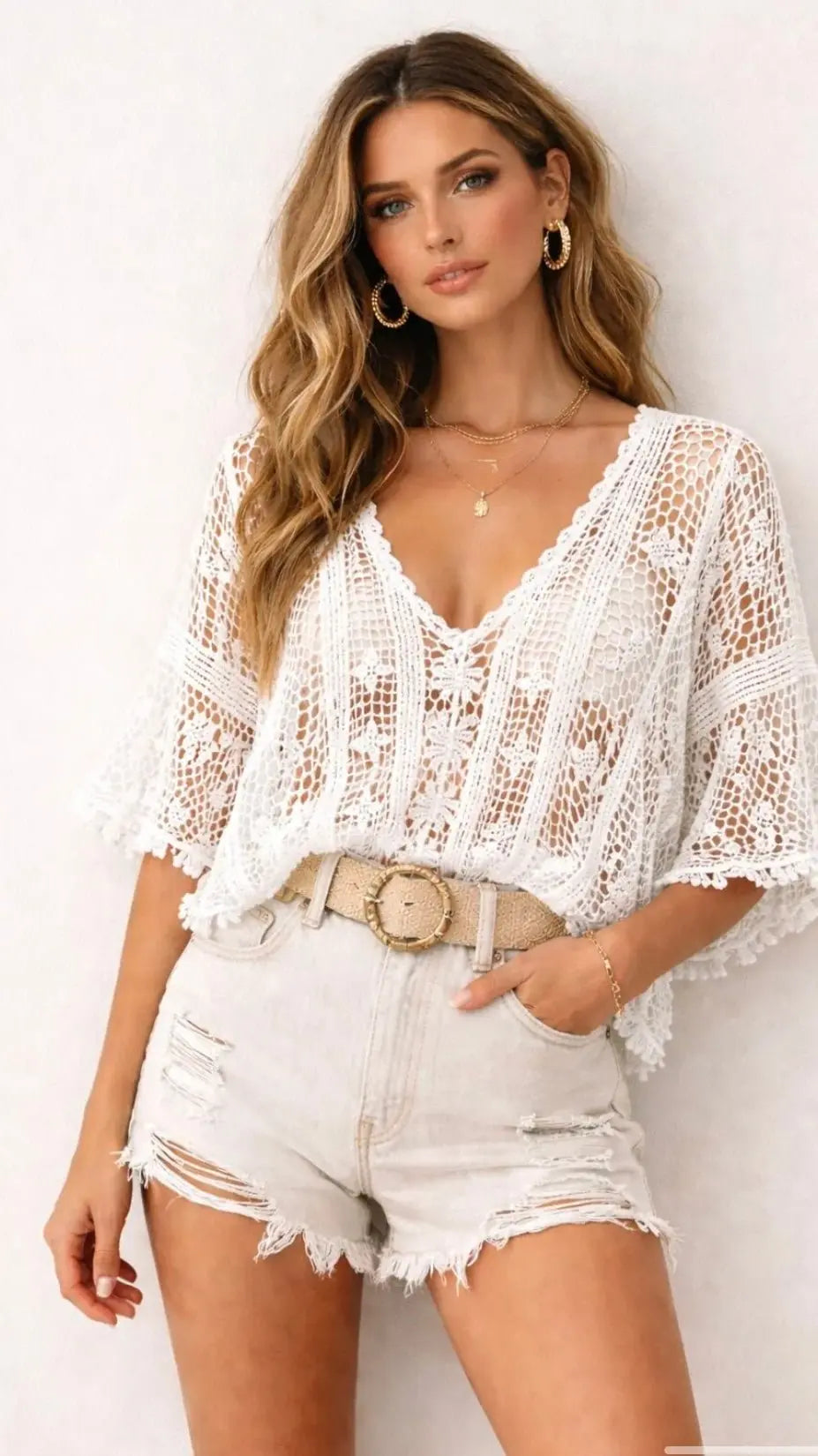Blouse court ajouré - L'autre mode