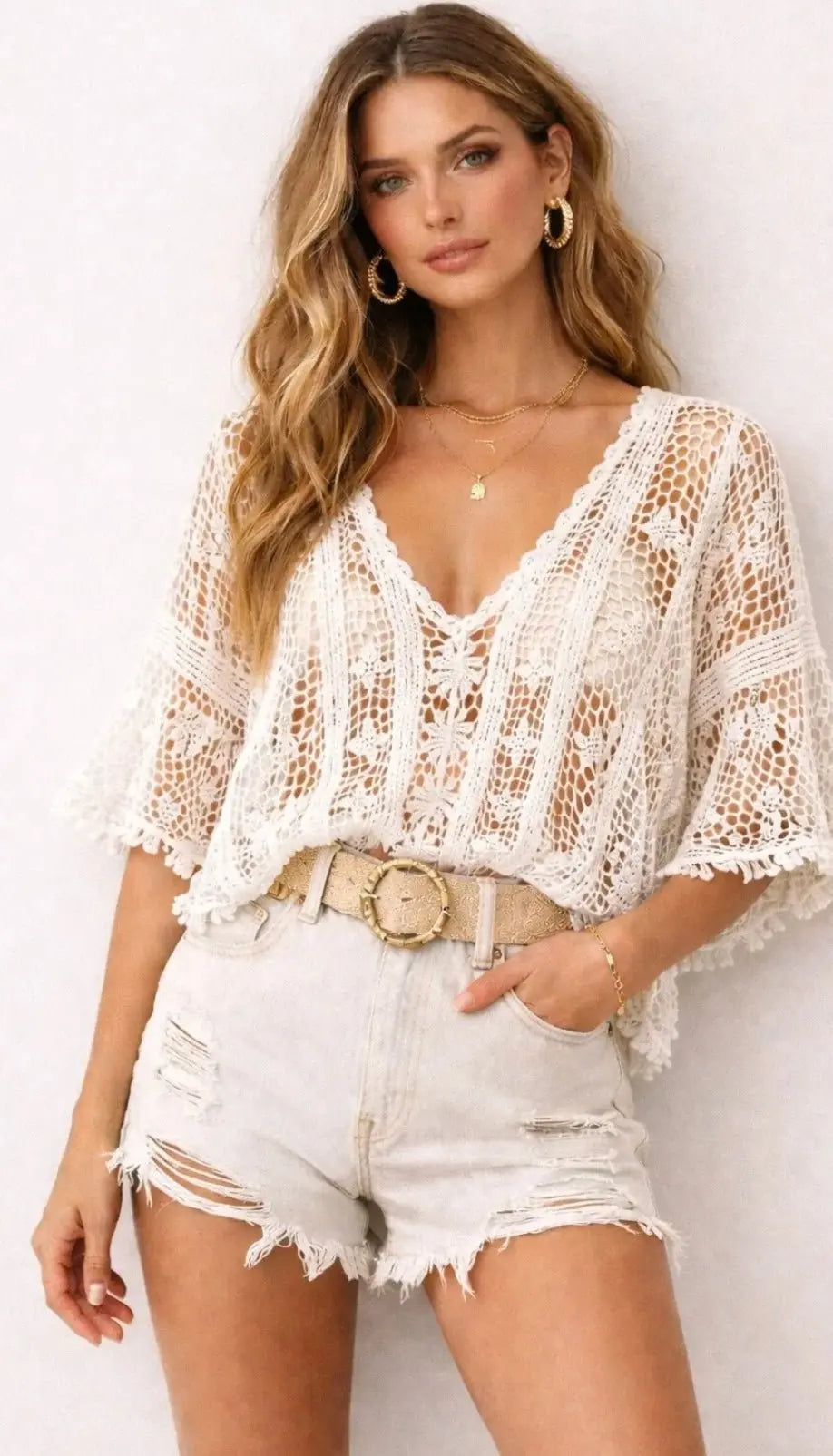 Blouse court ajouré - L'autre mode