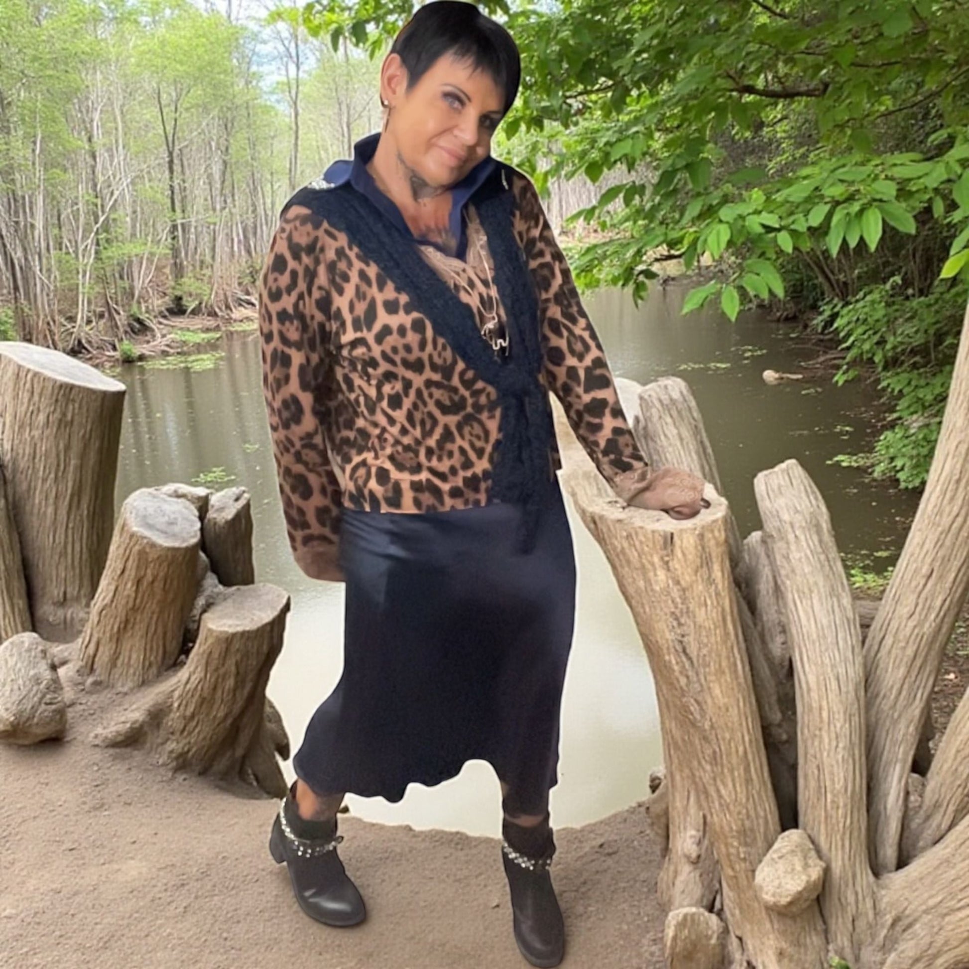 blouse fine leo dentelle - L'autre mode