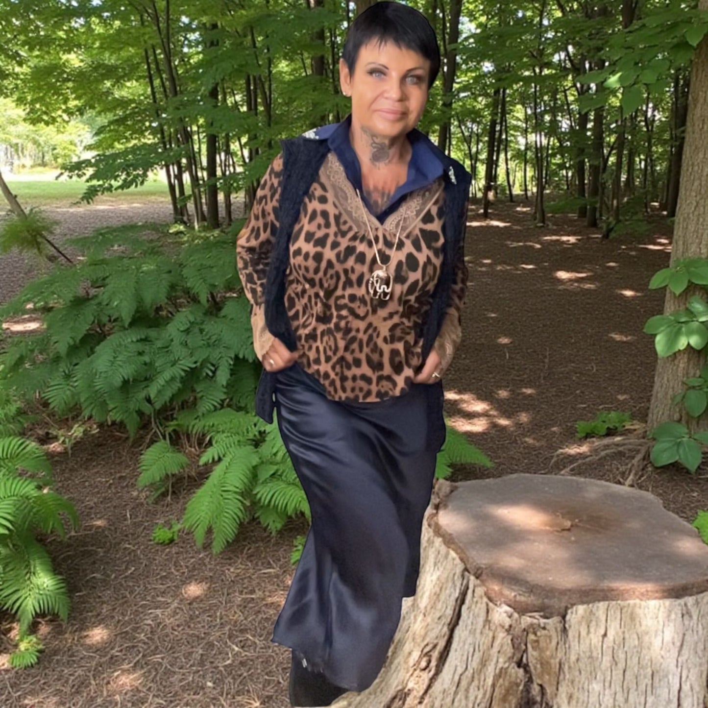 blouse fine leo dentelle - L'autre mode