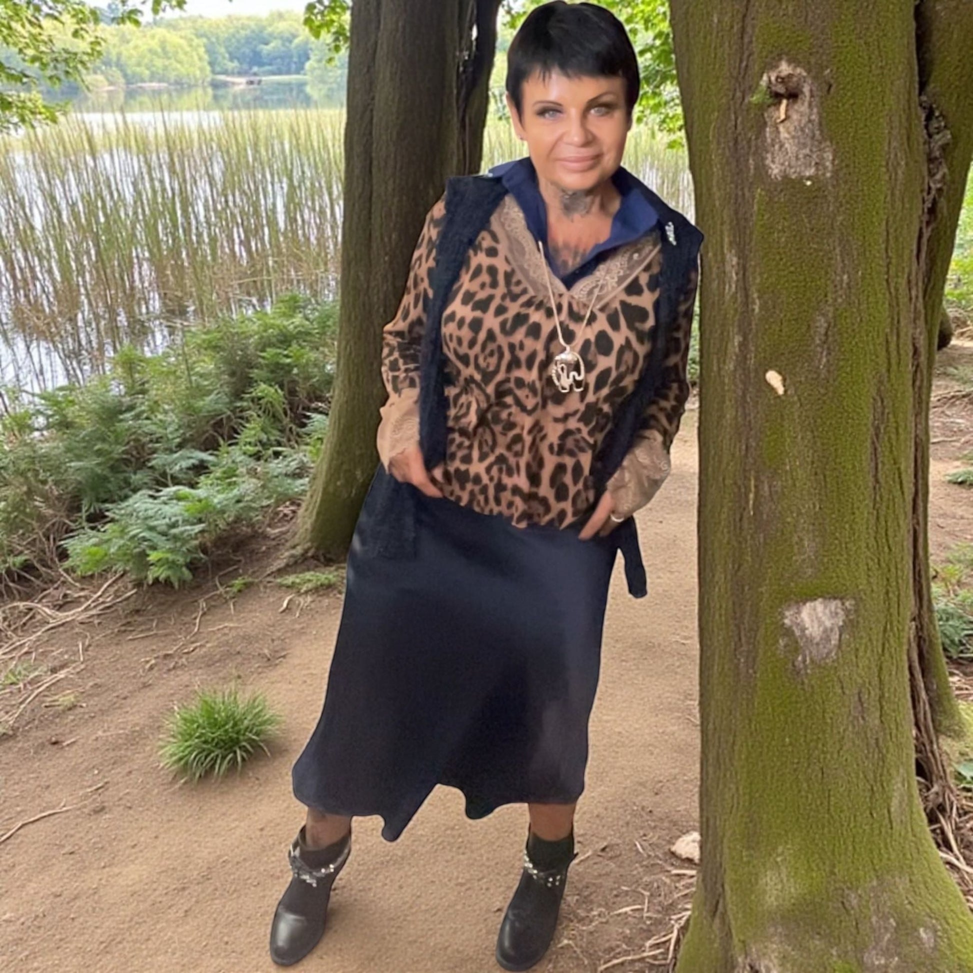 blouse fine leo dentelle - L'autre mode