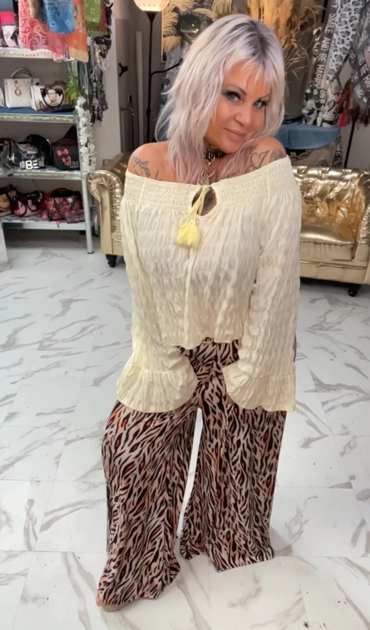blouse gaufrette - L'autre mode