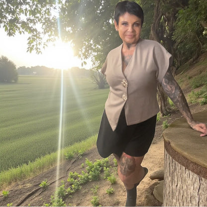 blouse gilet en décalé - L'autre mode