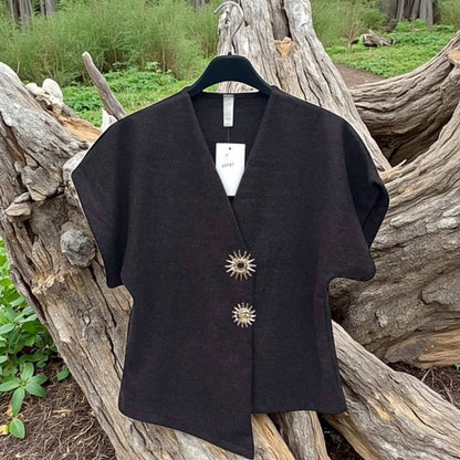blouse gilet en décalé - L'autre mode