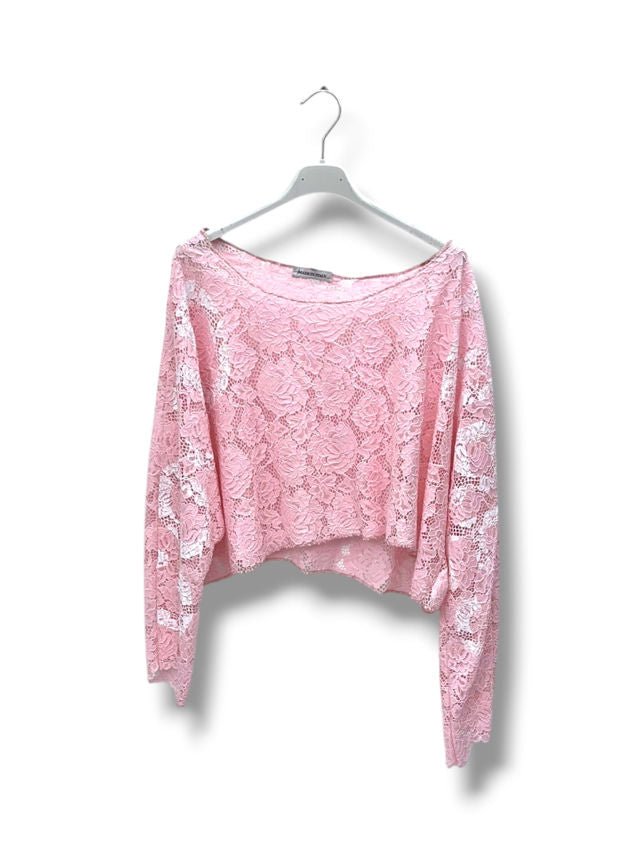 blouse surpull dentelle - L'autre mode