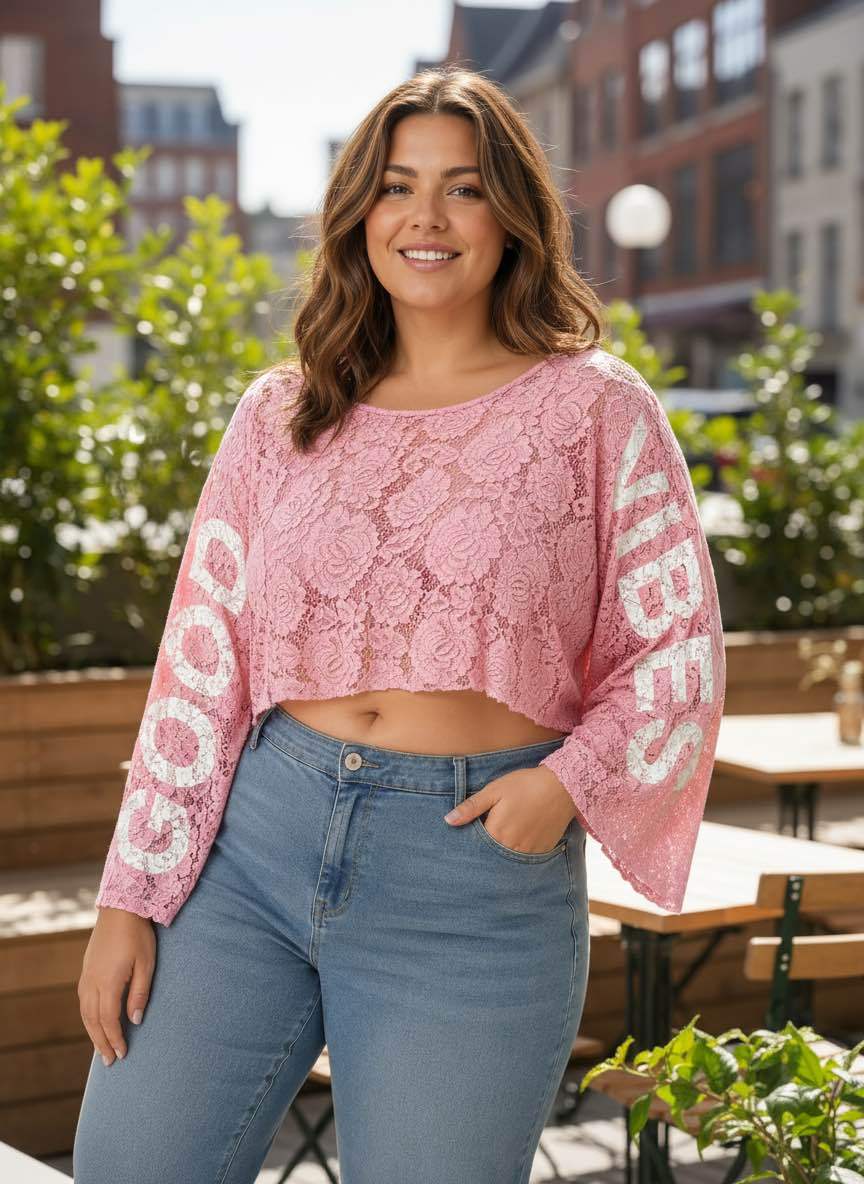 blouse surpull dentelle - L'autre mode