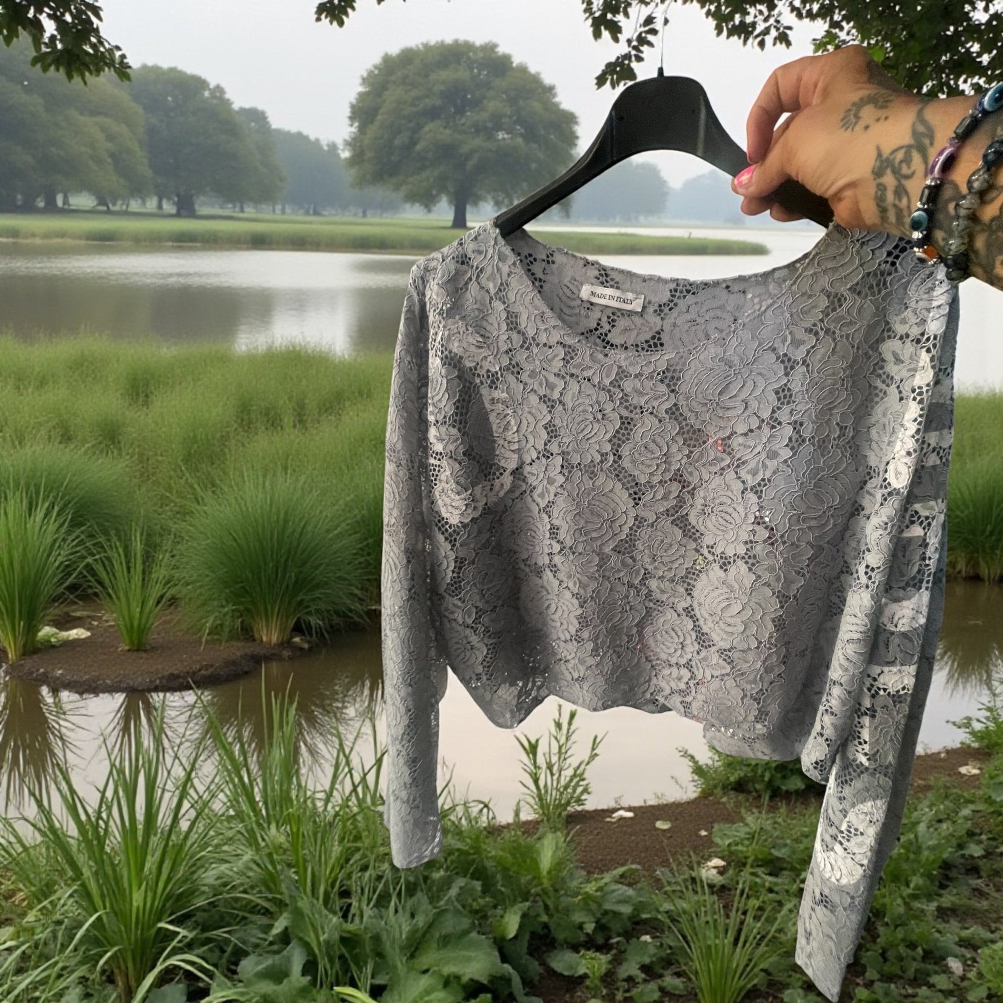 blouse surpull dentelle - L'autre mode