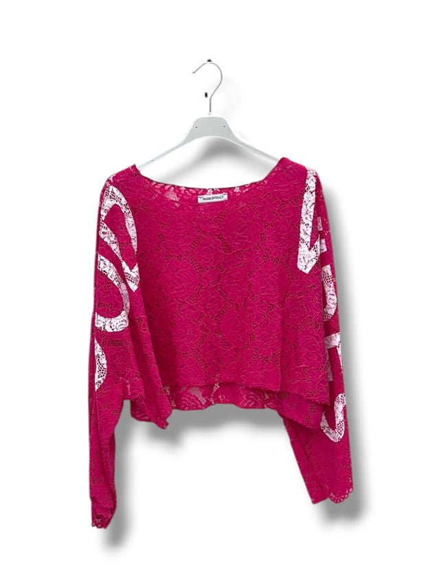 blouse surpull dentelle - L'autre mode