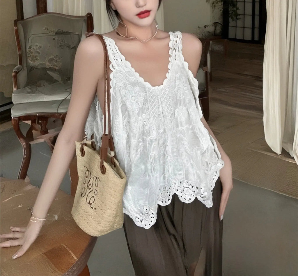 Blouse top dentelle - L'autre mode