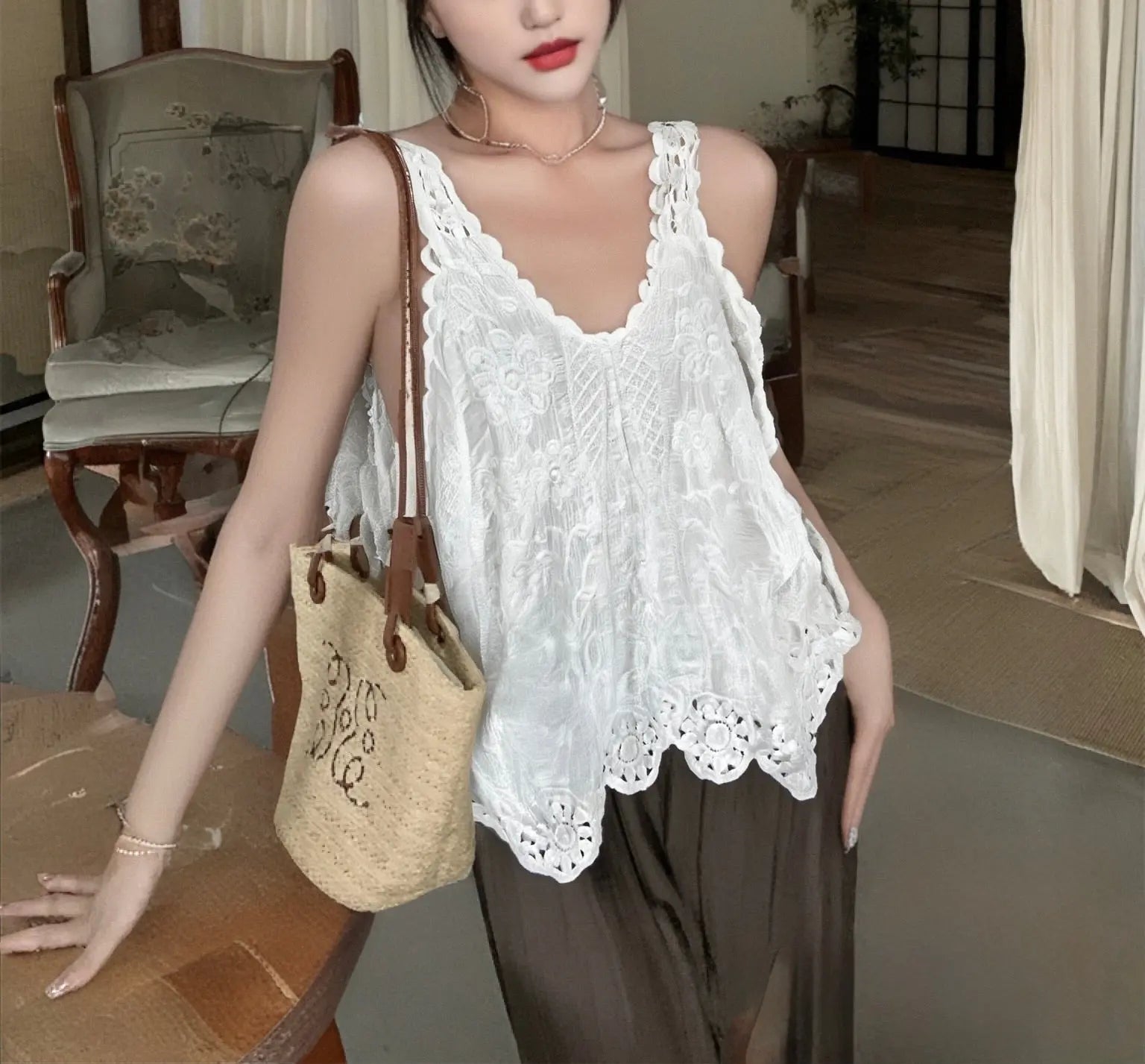Blouse top dentelle - L'autre mode