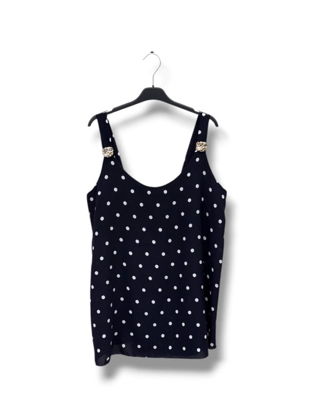 blouse top petit pois détail doré - L'autre mode