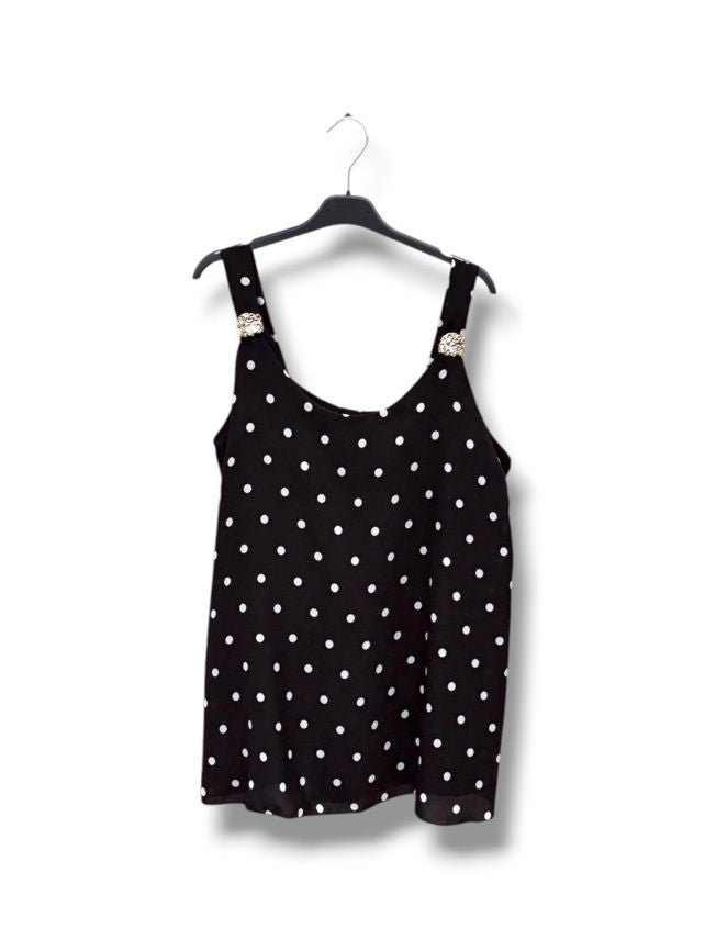 blouse top petit pois détail doré - L'autre mode