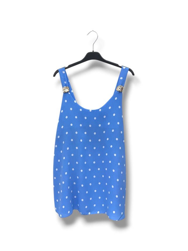 blouse top petit pois détail doré - L'autre mode