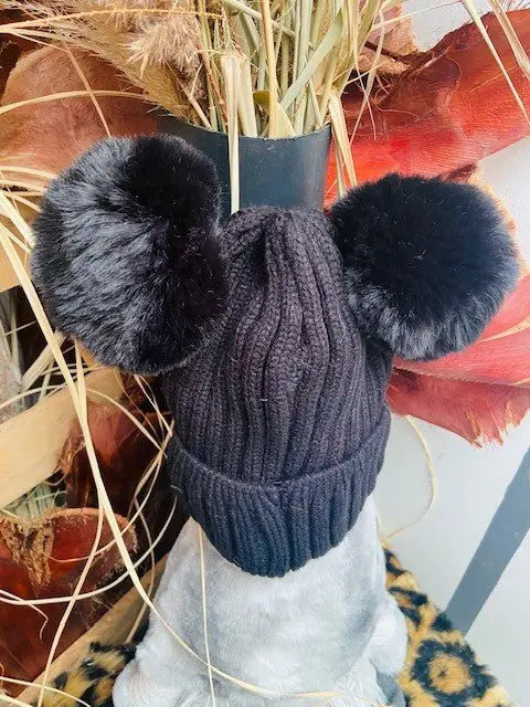 BONNET DOUBLE POMPOMS - L'autre mode