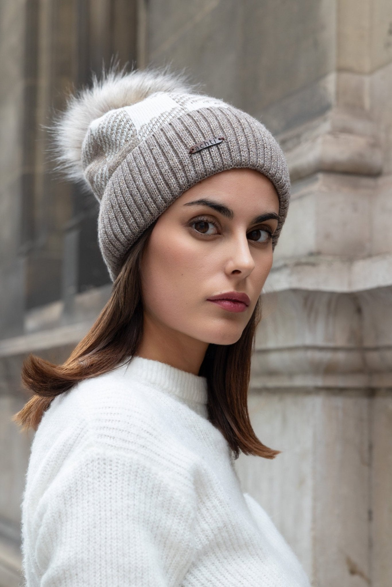 bonnet pompon lurex - L'autre mode