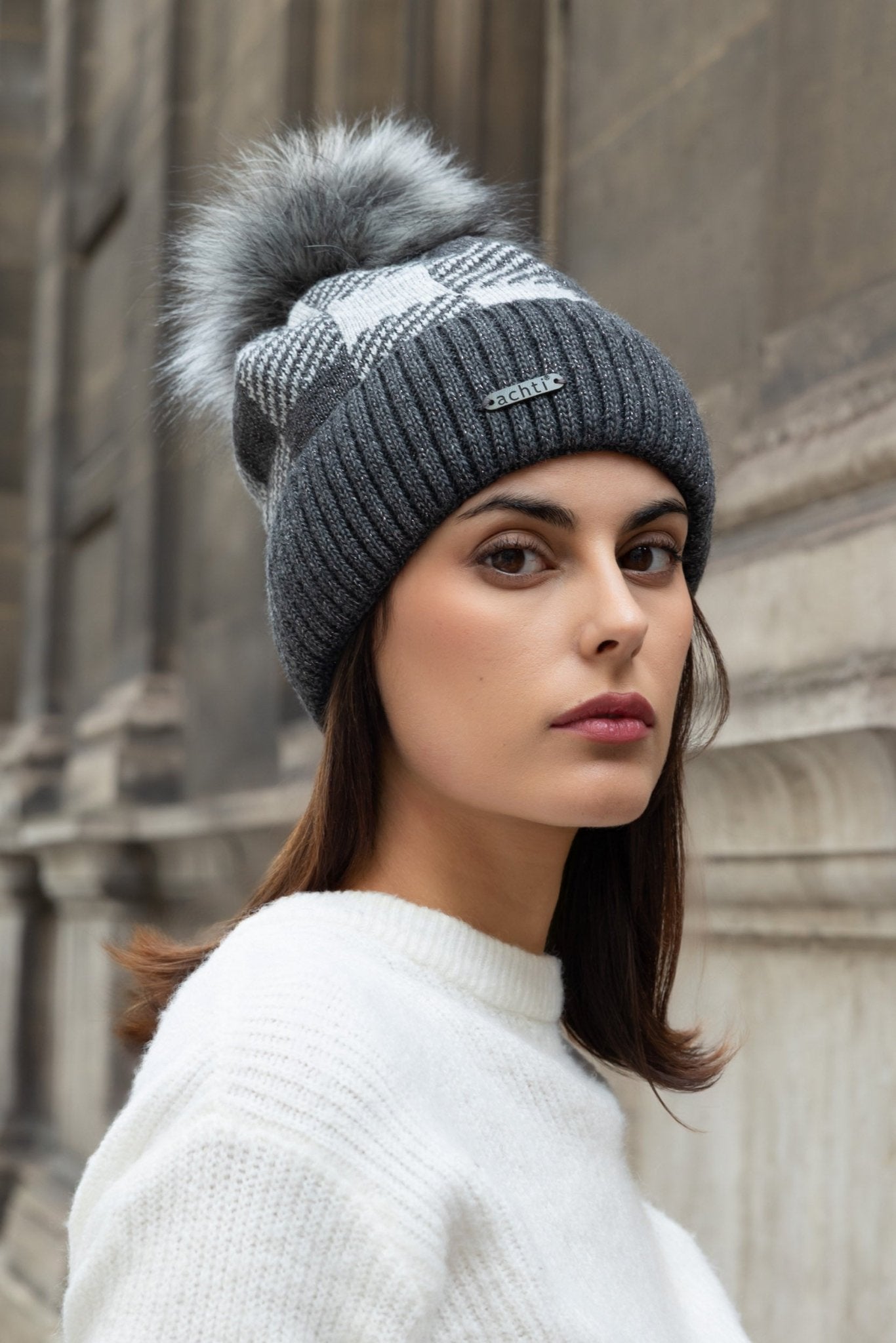 bonnet pompon lurex - L'autre mode