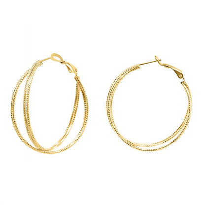 BOUCLES D'OREILLES À CRÉOLES CROISÉES - L'autre mode