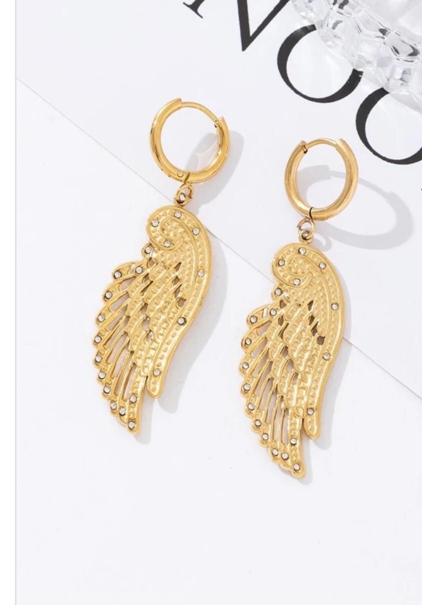 Boucles d’oreilles en acier or - L'autre mode