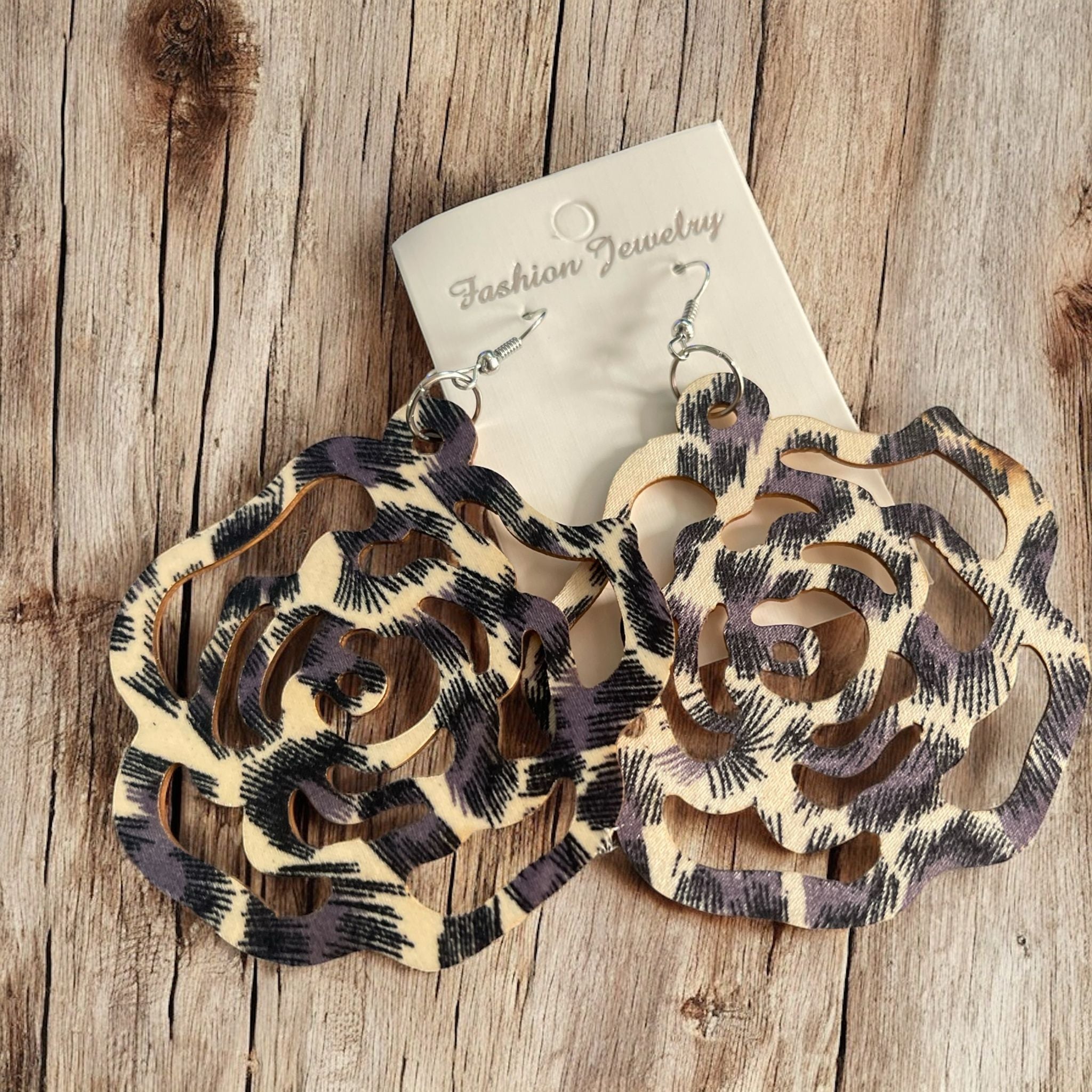 boucles d'oreilles en bois fin - L'autre mode