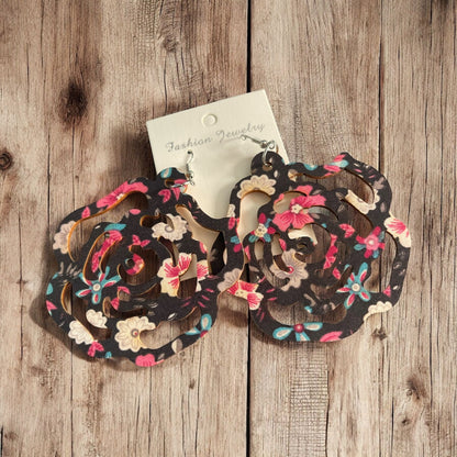 boucles d'oreilles en bois fin - L'autre mode