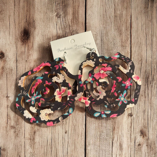 boucles d'oreilles en bois fin - L'autre mode