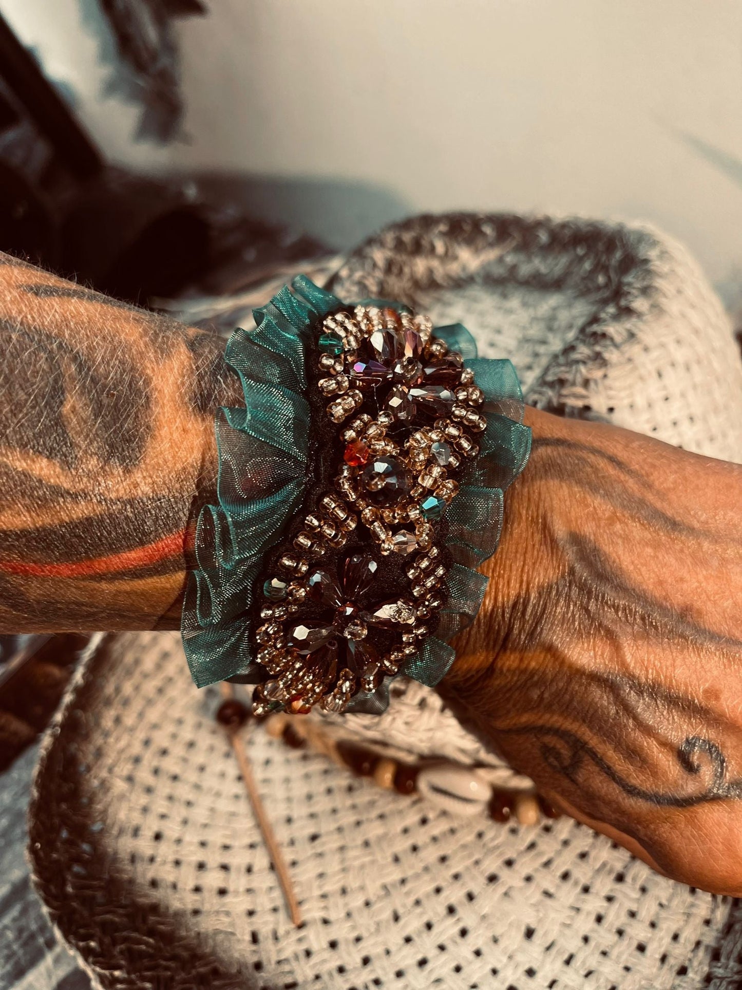 bracelet clap velours multi positions - L'autre mode