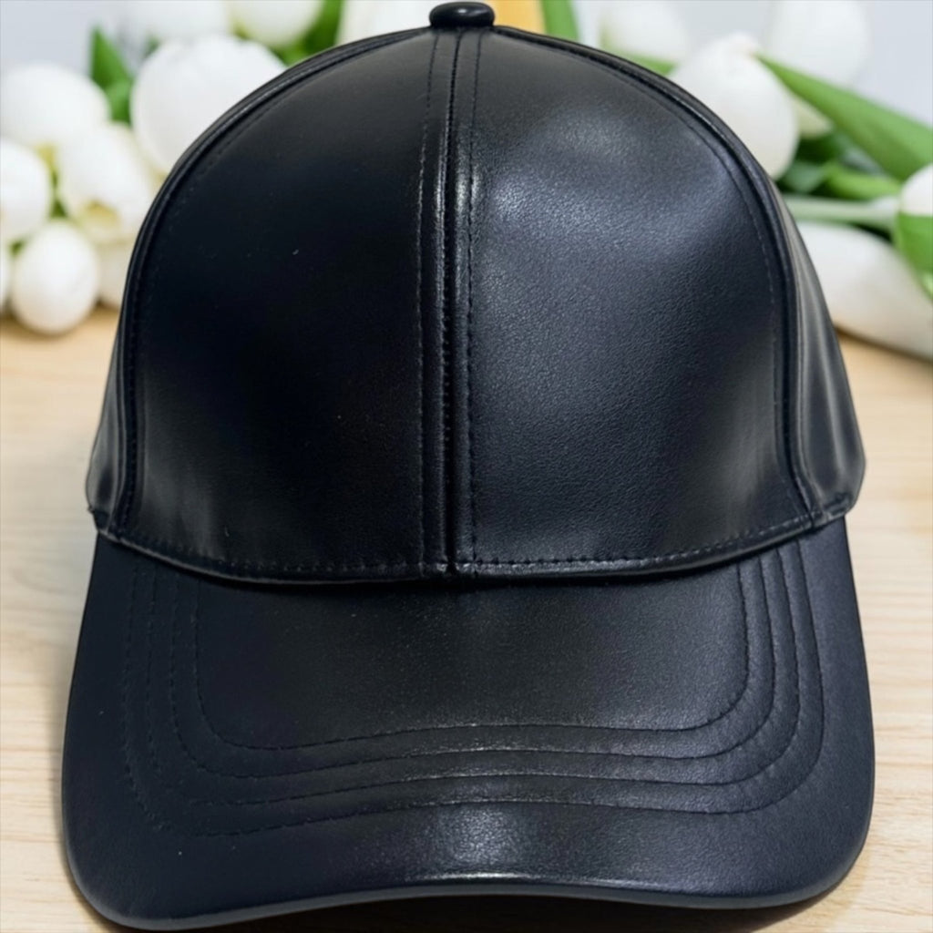 casquette simili cuir - L'autre mode