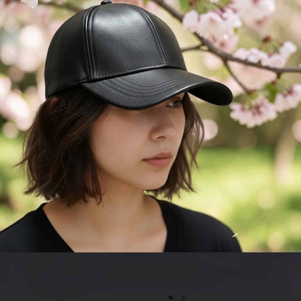 casquette simili cuir - L'autre mode