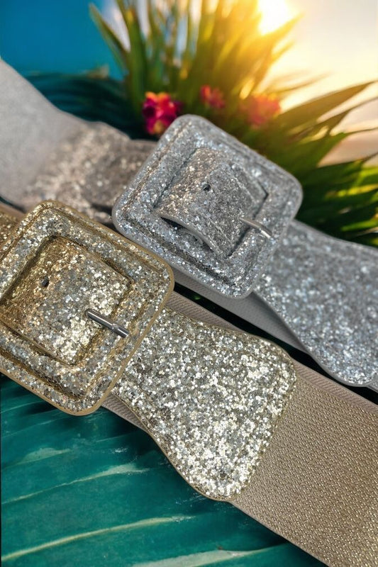 ceinture large brillante - L'autre mode