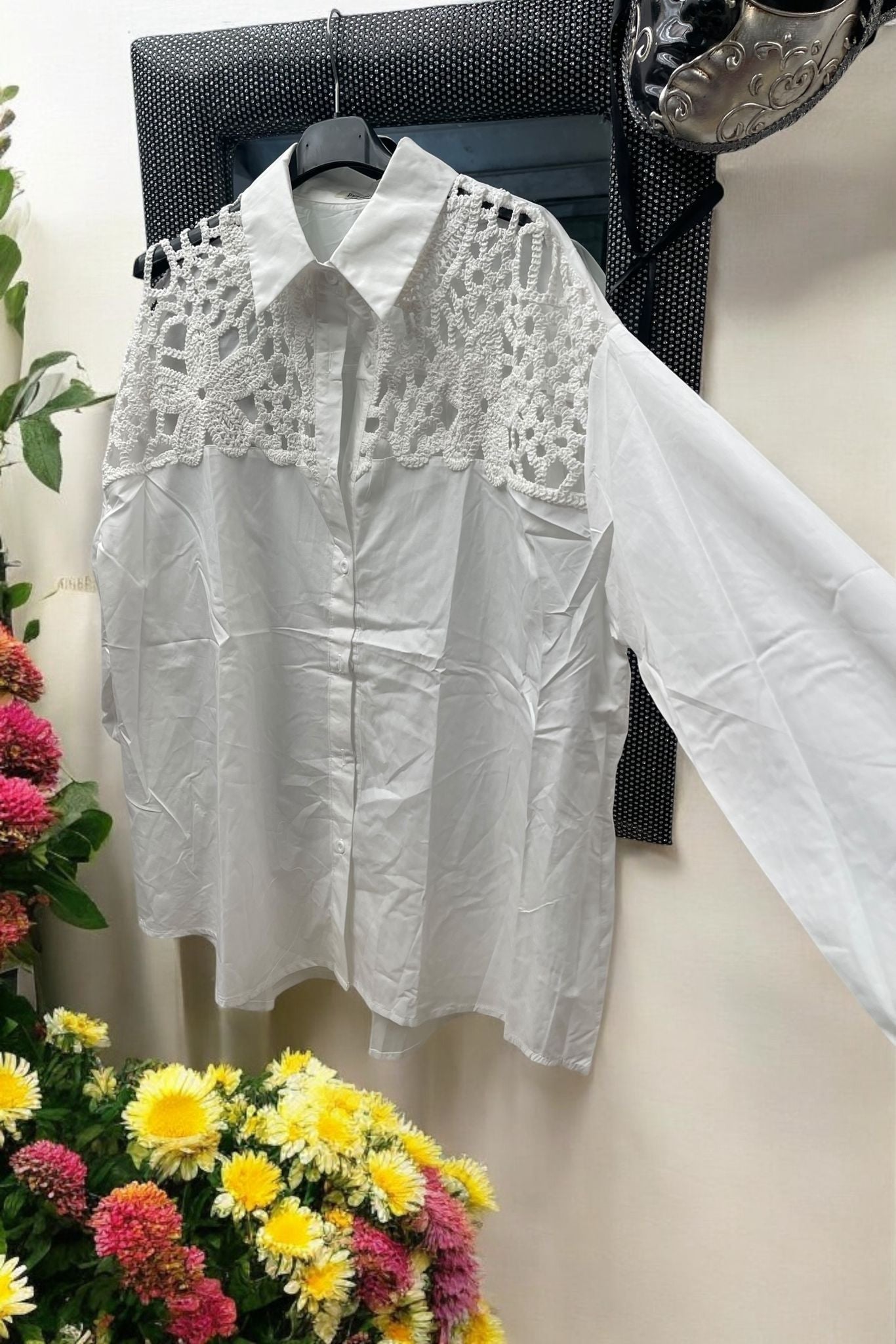 chemise découpe de dentelle - L'autre mode