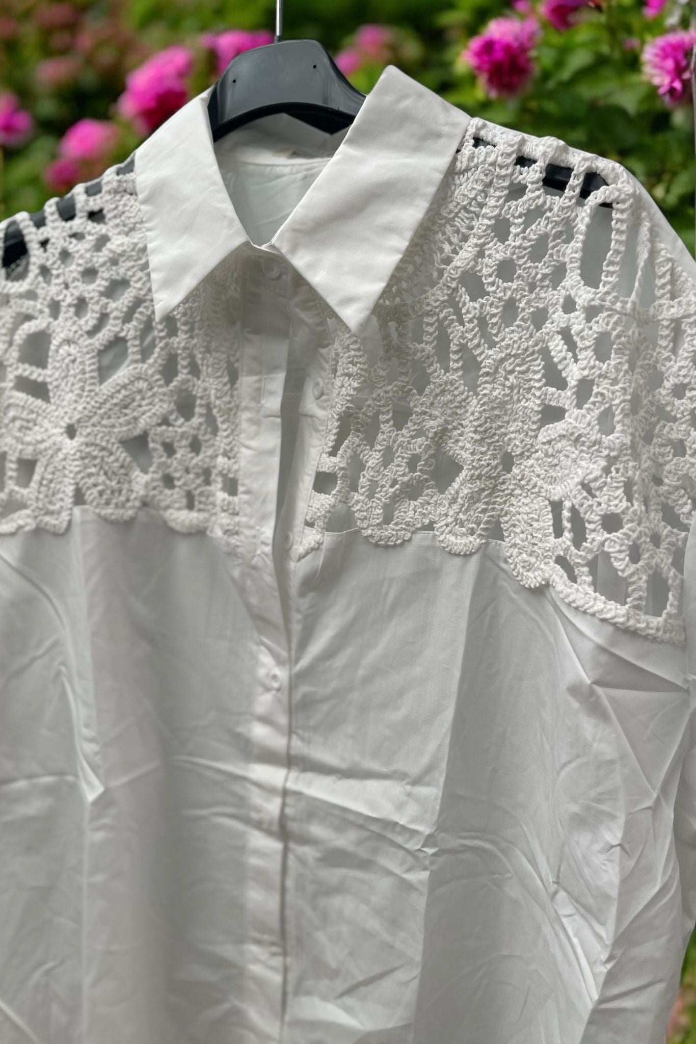 chemise découpe de dentelle - L'autre mode
