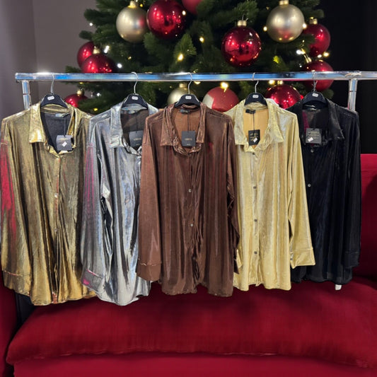 chemise effet lamé - L'autre mode