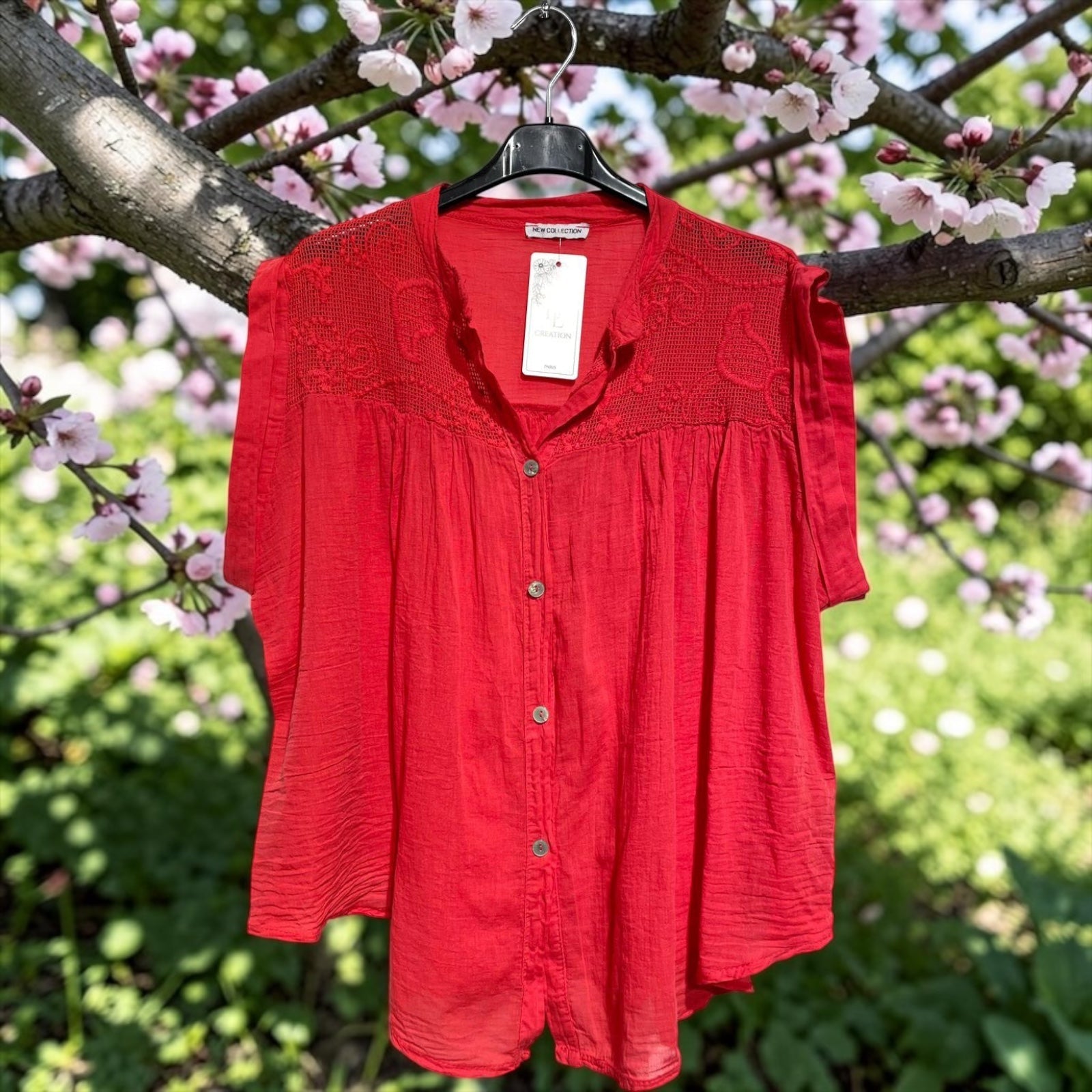 Chemise évasée voile de coton - L'autre mode