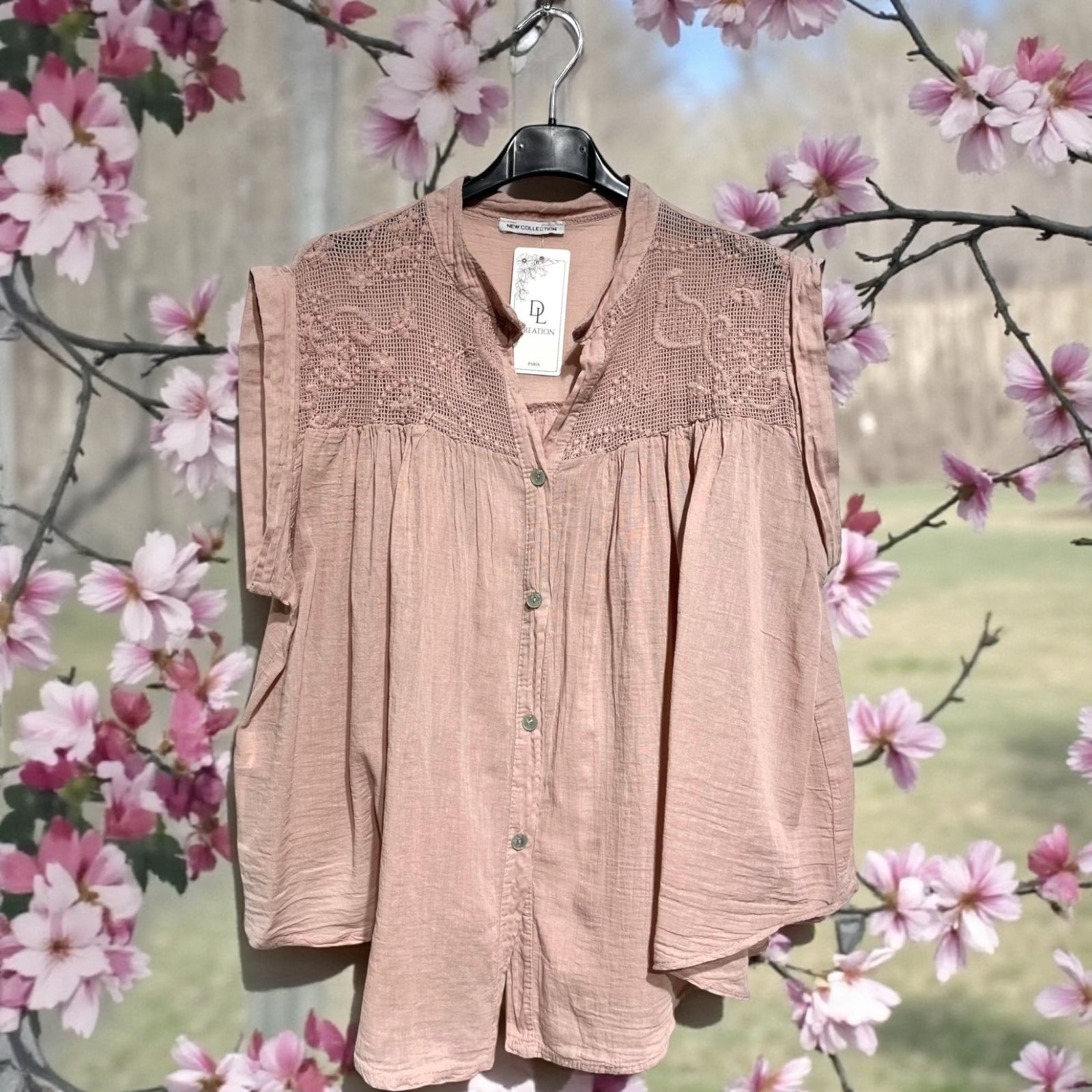 Chemise évasée voile de coton - L'autre mode