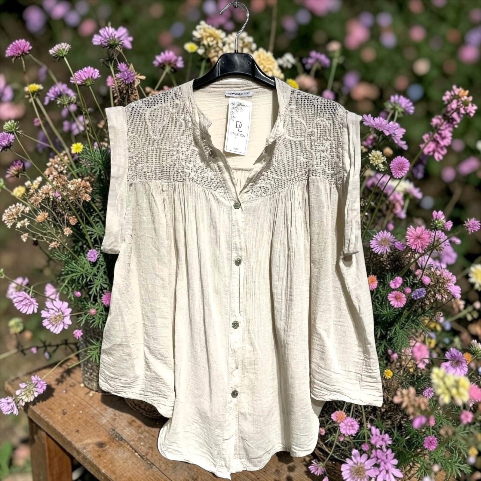 Chemise évasée voile de coton - L'autre mode