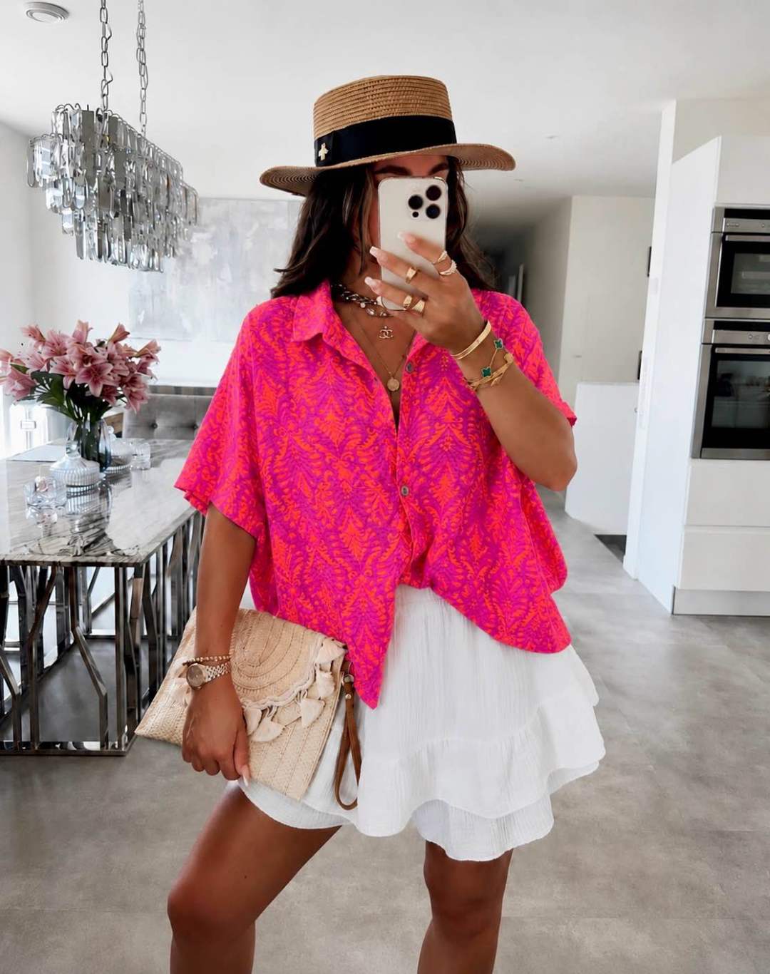 Chemise gaze de coton à rayures et baroque - L'autre mode